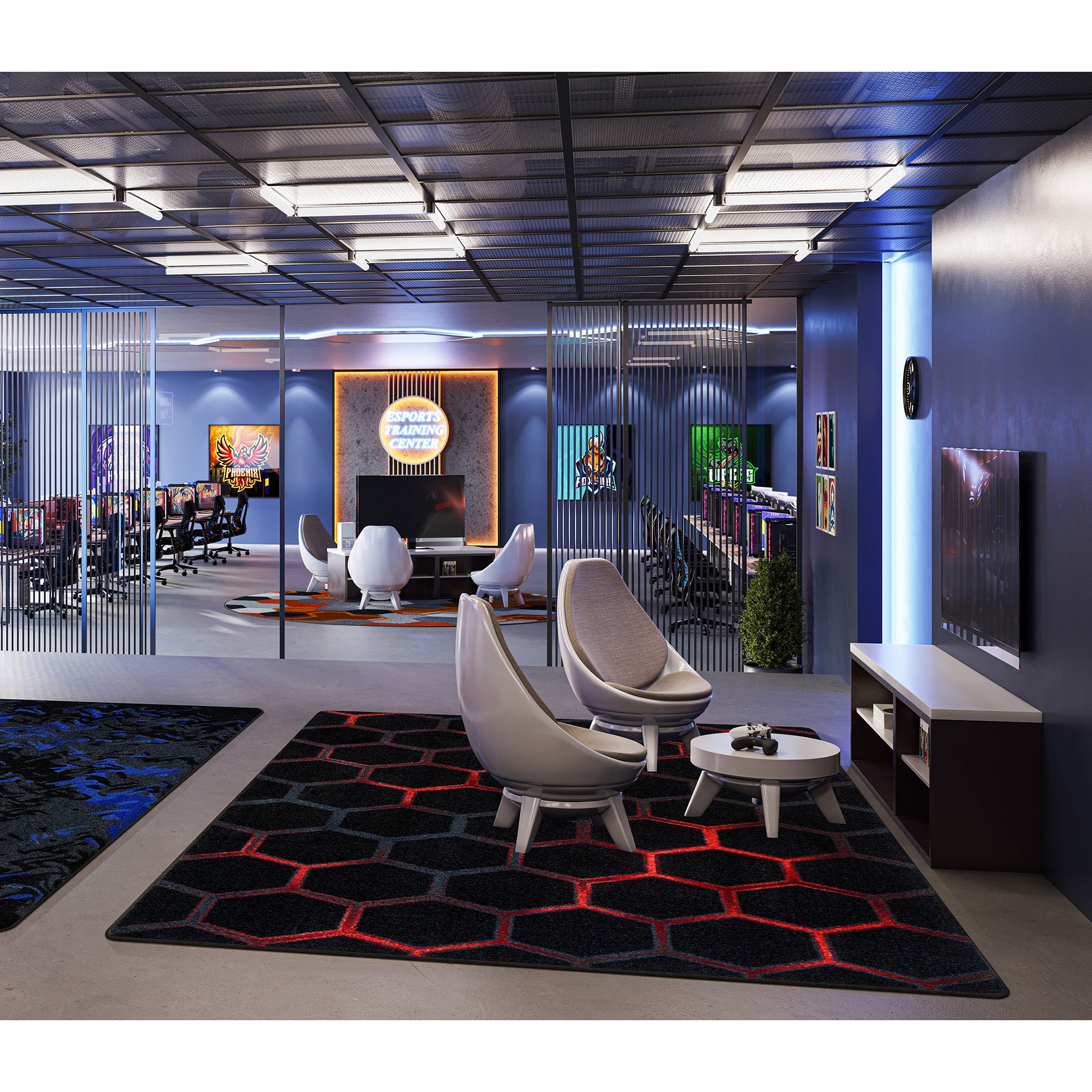 Breakout 3'10" x 5'4" area rug in color Ruby