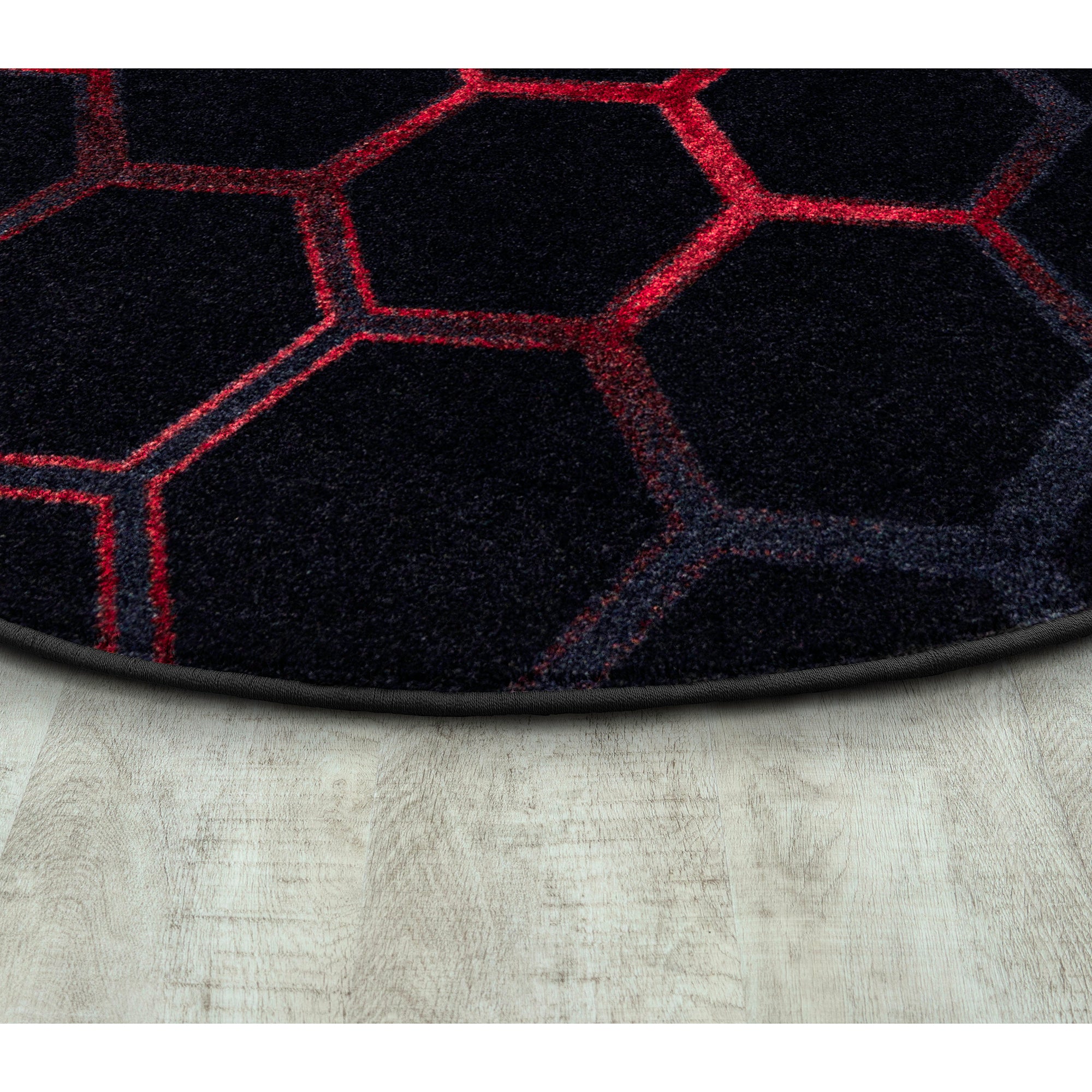 Breakout 7'7" Round area rug in color Ruby