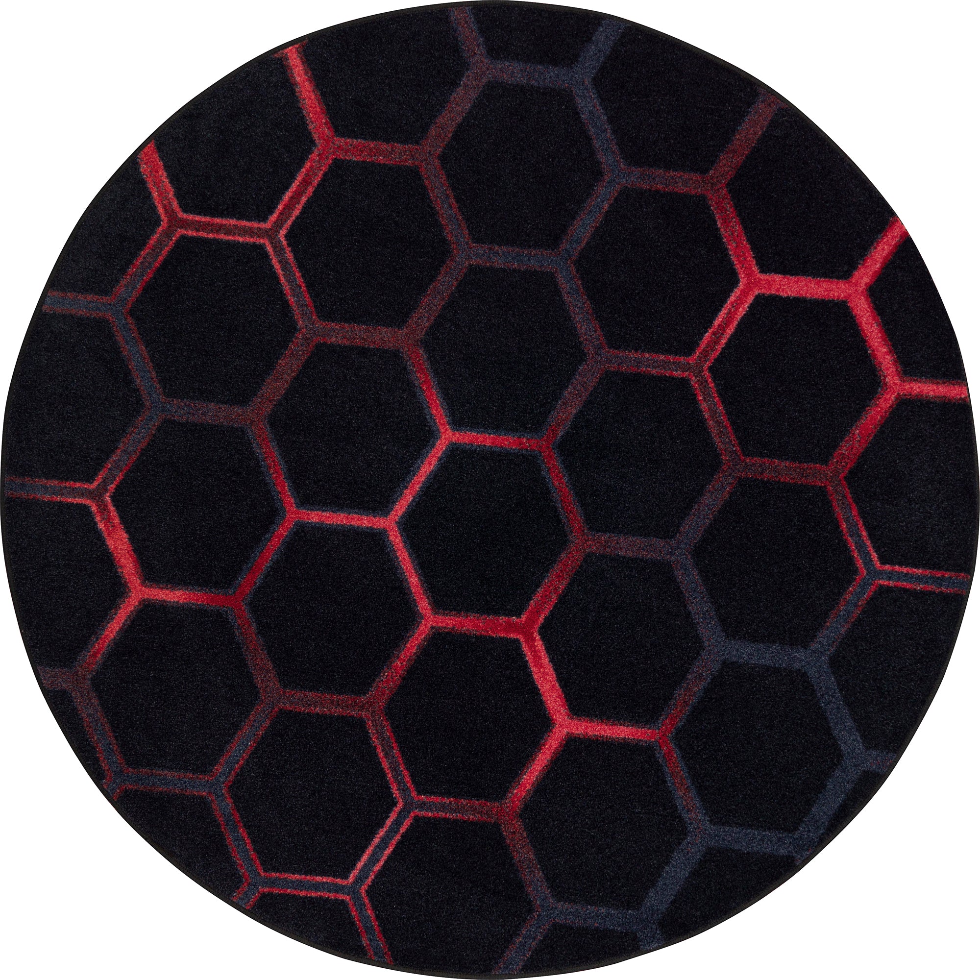 Breakout 7'7" Round area rug in color Ruby