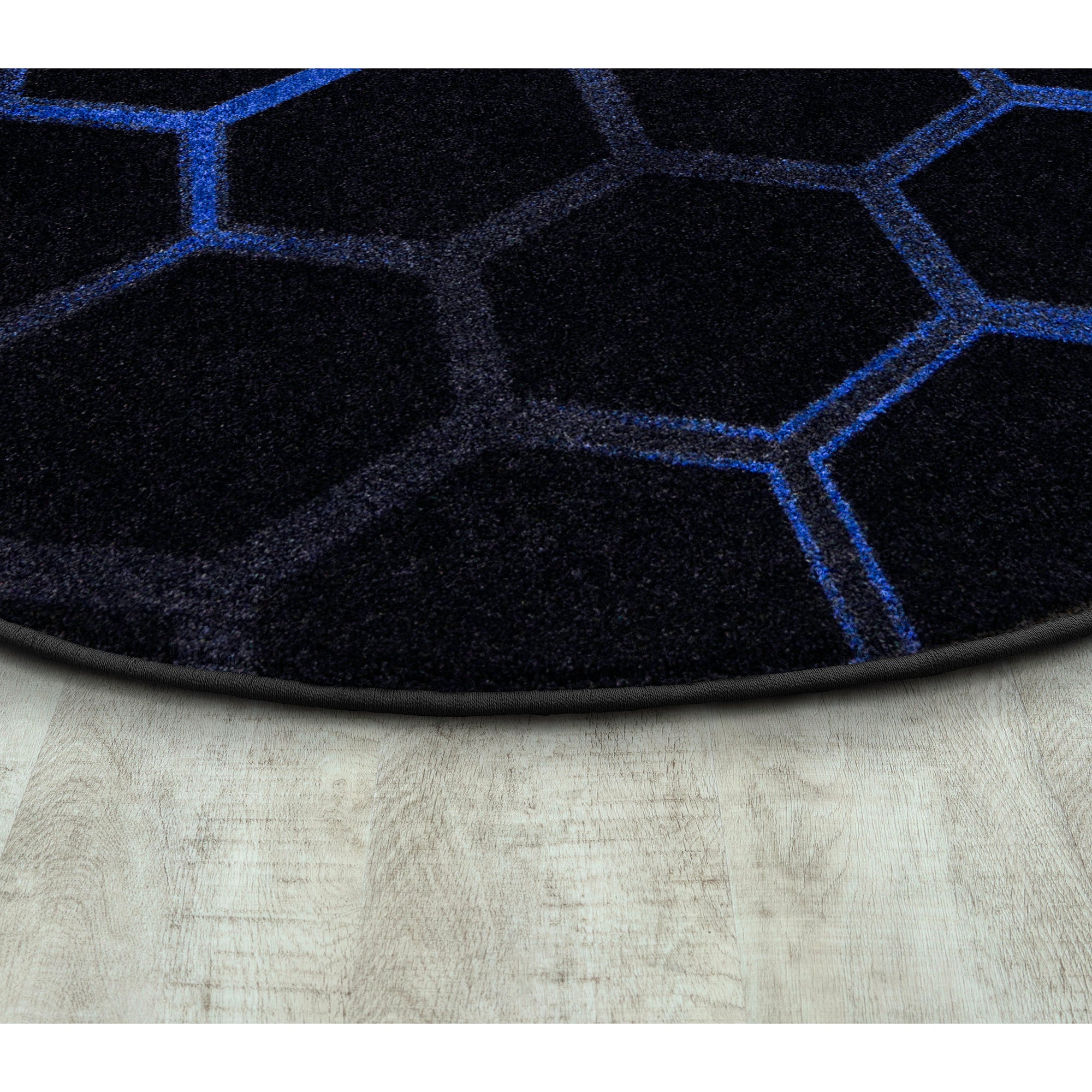 Breakout 5'4" Round area rug in color Sapphire