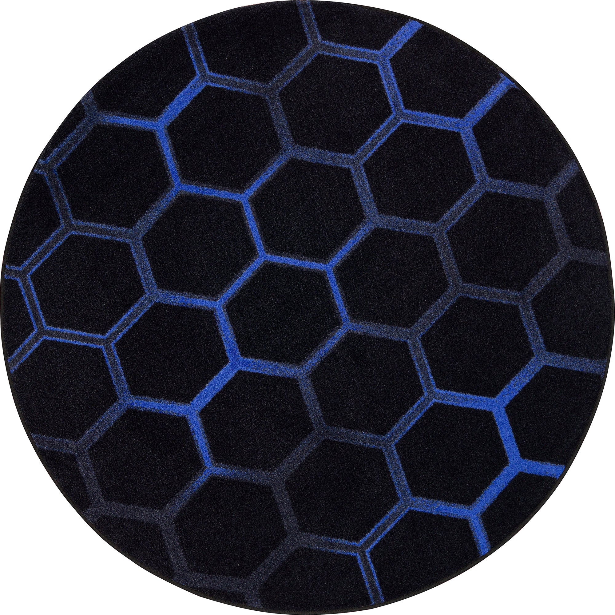 Breakout 5'4" Round area rug in color Sapphire