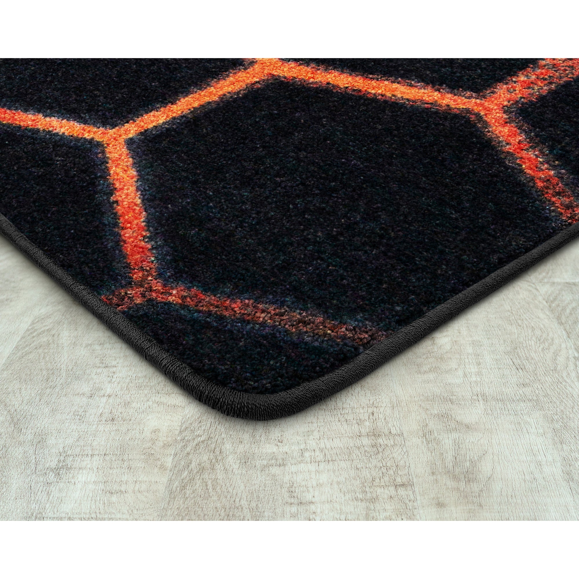 Breakout 3'10" x 5'4" area rug in color Tangerine