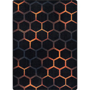 Breakout 3'10" x 5'4" area rug in color Tangerine