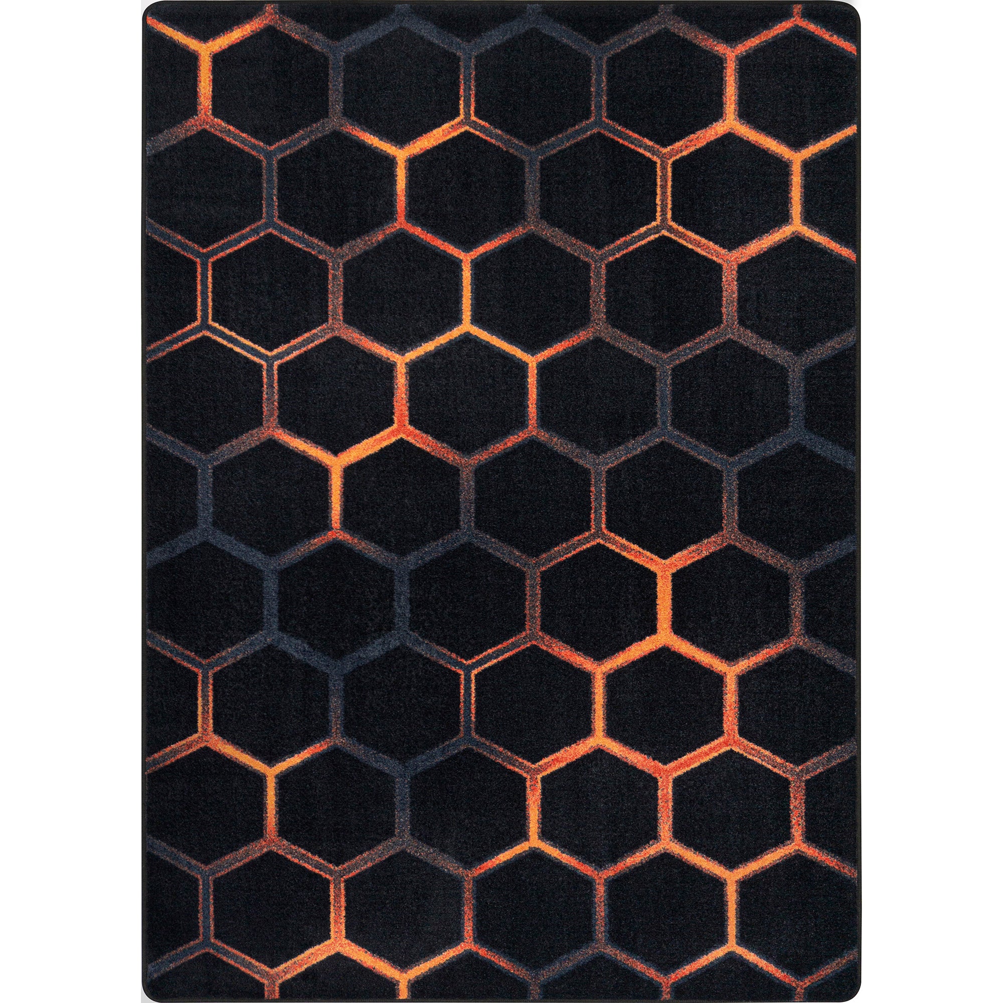 Breakout 7'8" x 10'9" area rug in color Tangerine