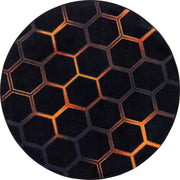 Breakout 5'4" Round area rug in color Tangerine