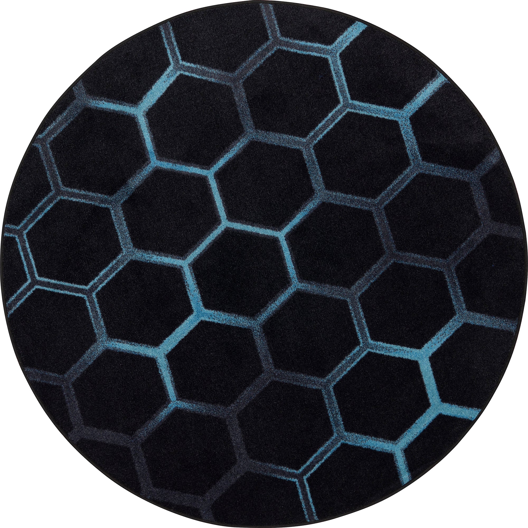 Breakout 7'7" Round area rug in color Teal