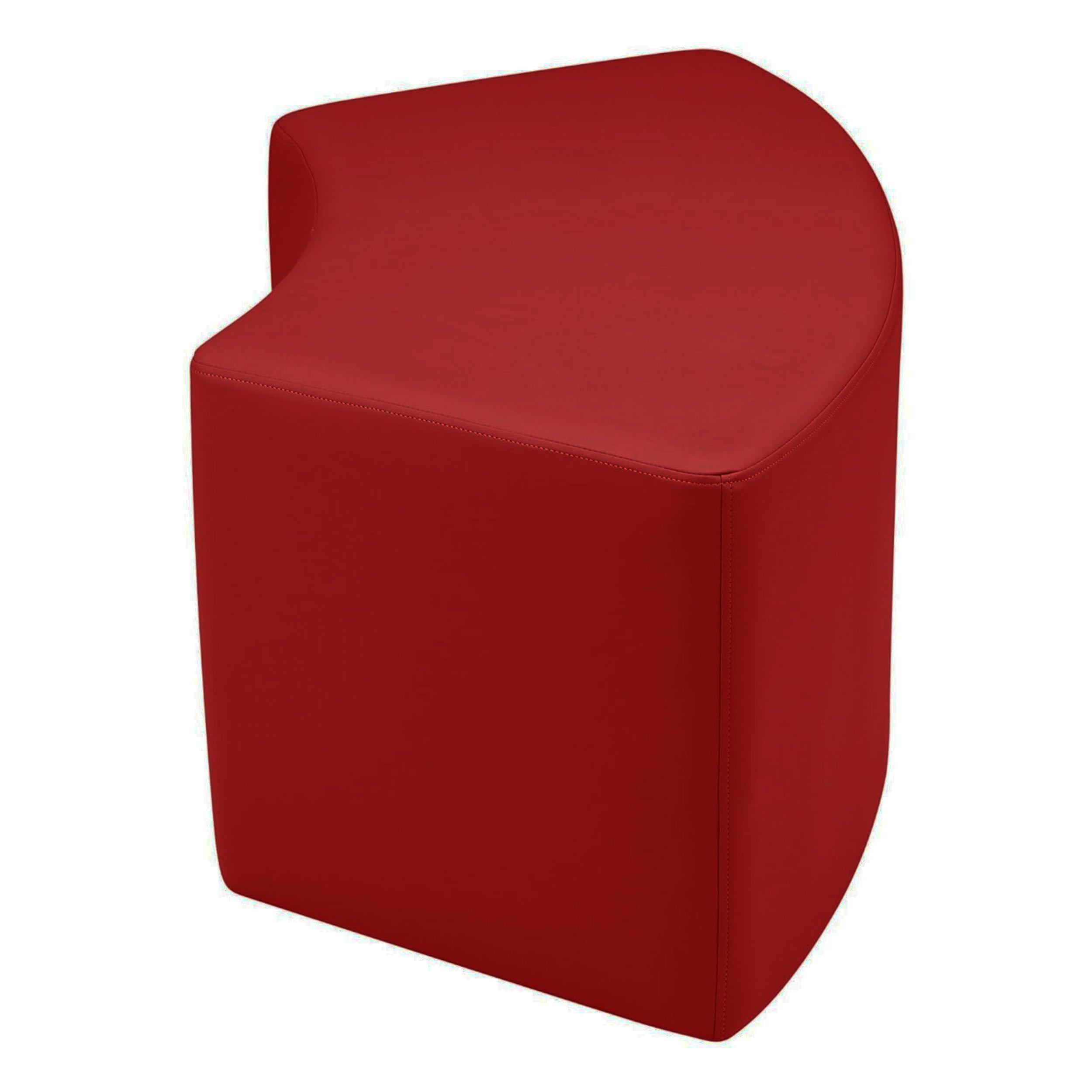 Pro Series Upholstered S Curve Ottoman 18" Height, 3-Piece - Crimson
