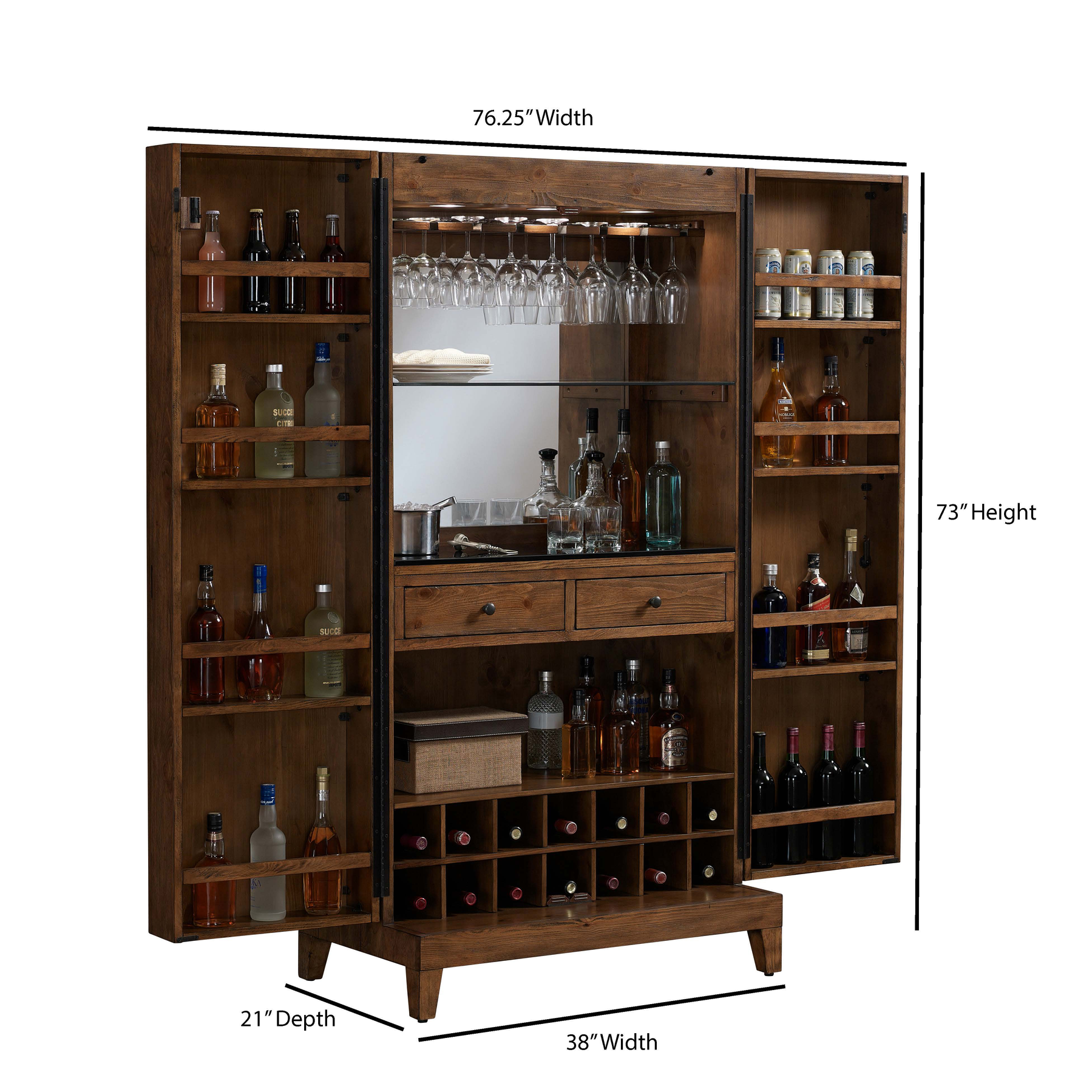 American Heritage® Bristol Wine Cabinet (Harvest)