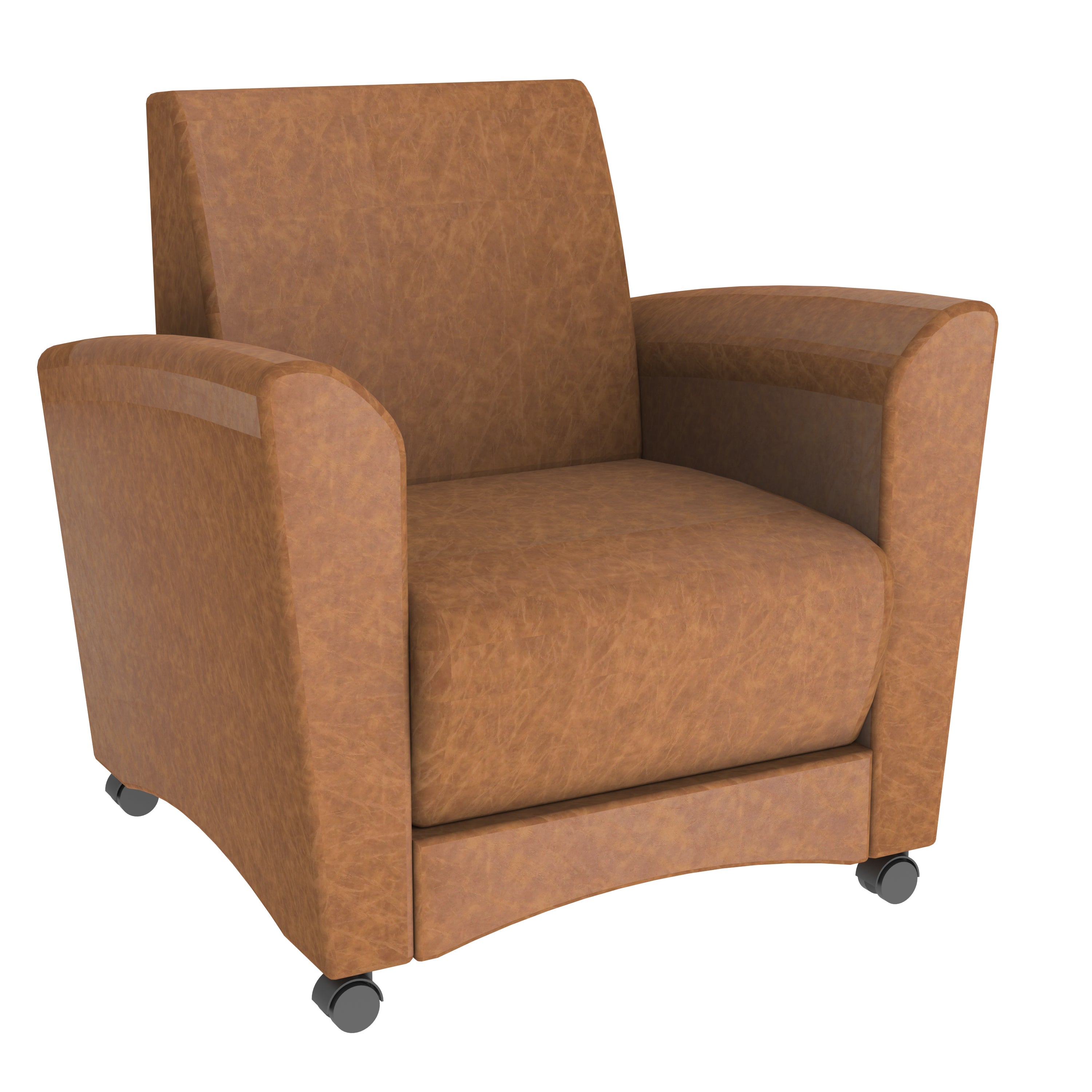 Pro Series Rustic Upholstered Mobile Common Area Chair - Hazelnut
