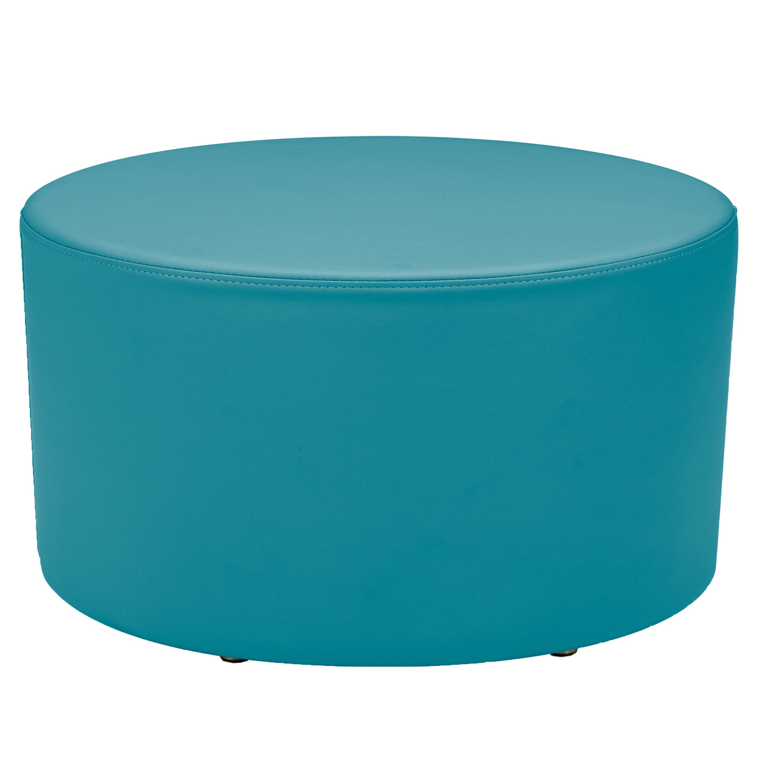 Pro Series Upholstered 30" Round Ottoman 18" Height - Teal