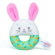 Ms. Rachel Official Hop Little Bunnies Soft Rattle Toy, Baby Teething Toys with Plush Bunny Cover, Toddler Toys for Girls & Boys for Ages 3 Months to 1+
