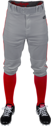 Rawlings Youth Launch Piped Knicker Pant - Small - Blue Gray/Scarlet