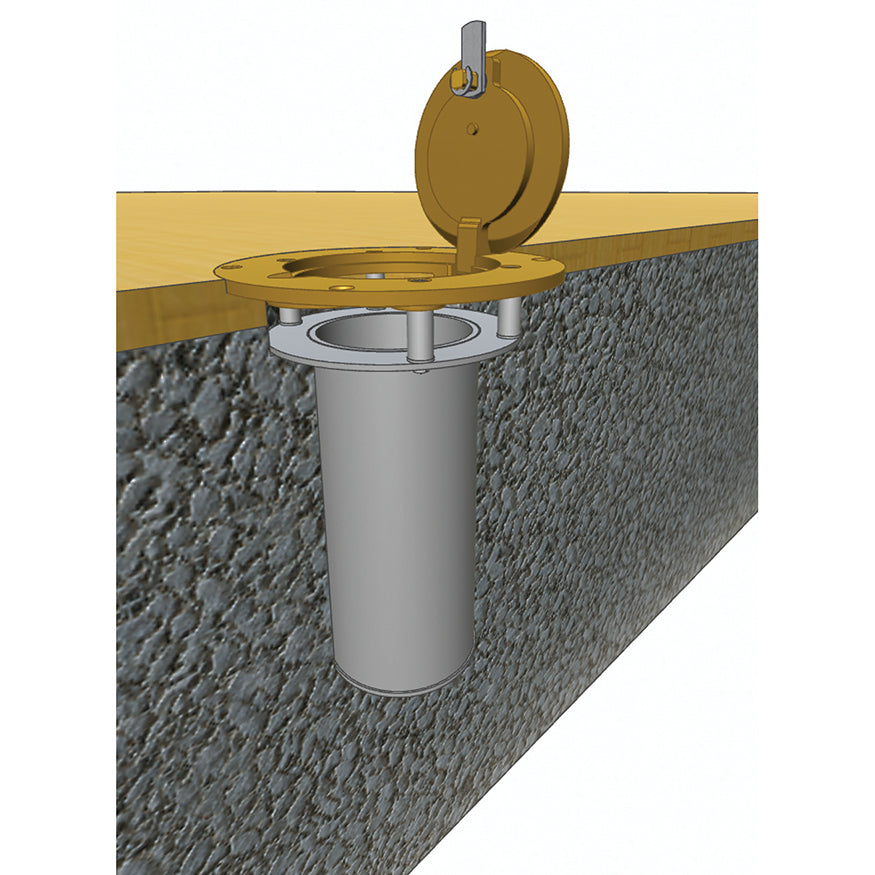 Floor Sleeves with Brass Cover (2-3/8 in. Upright)