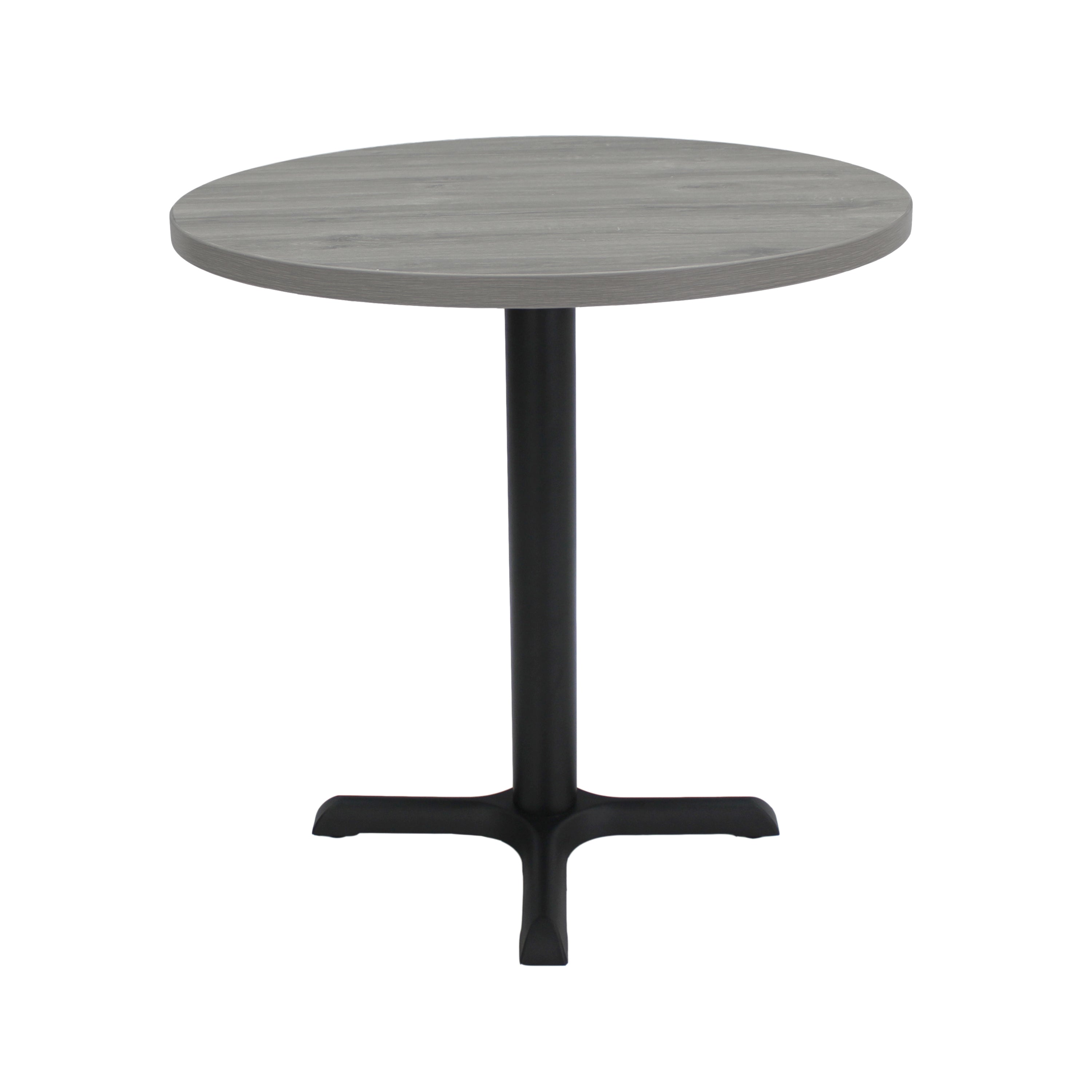 30" Round Cafe Bistro Table - Light Gray Wood/Black
