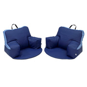 SoftScape Relax N Read Bean Bag Plus, 2-Piece - Navy/Powder Blue