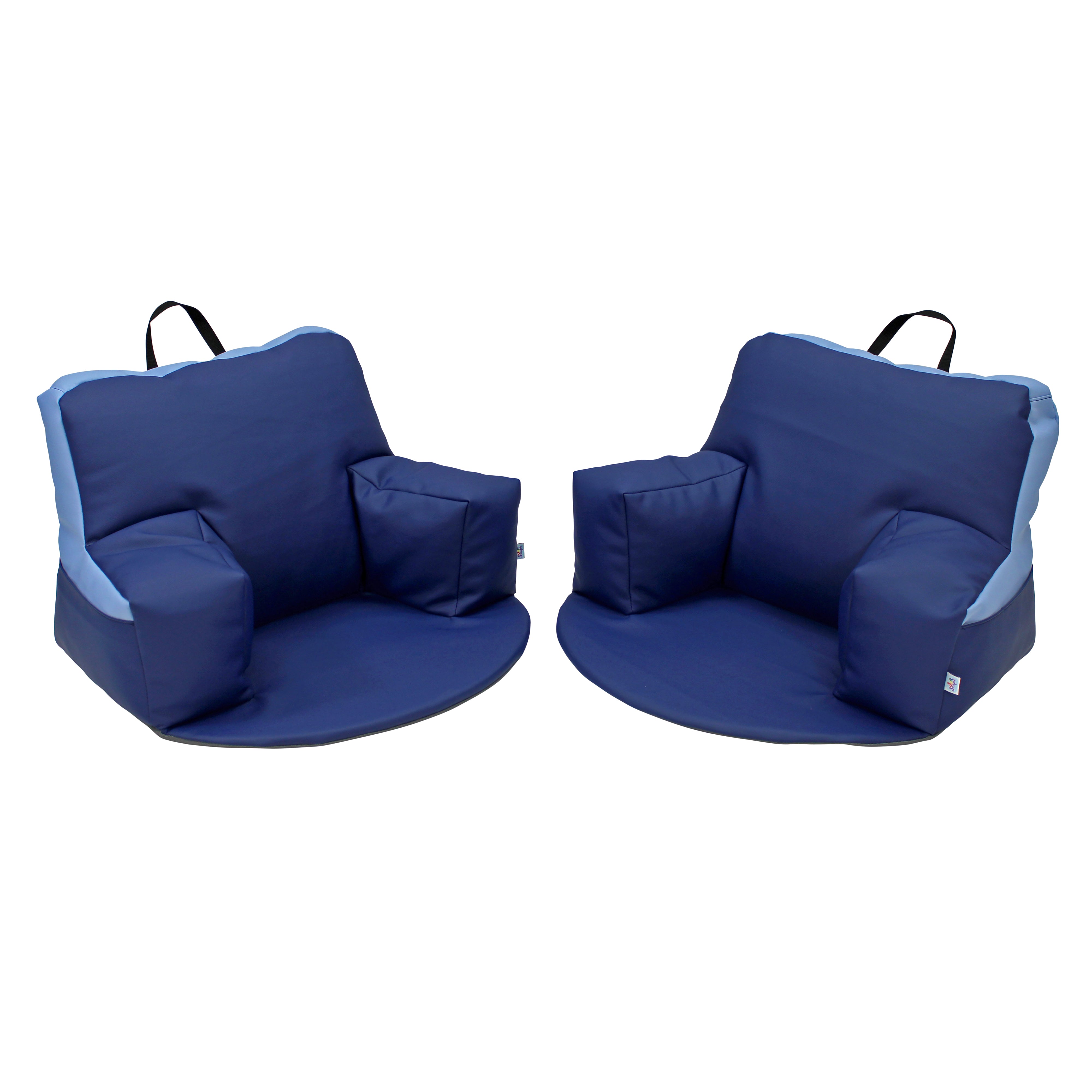 SoftScape Relax N Read Bean Bag Plus, 2-Piece - Navy/Powder Blue