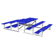 Bleacher - 7-1/2 ft. (3 Row - Single Foot Plank) - Back-To-Back - Powder Coat