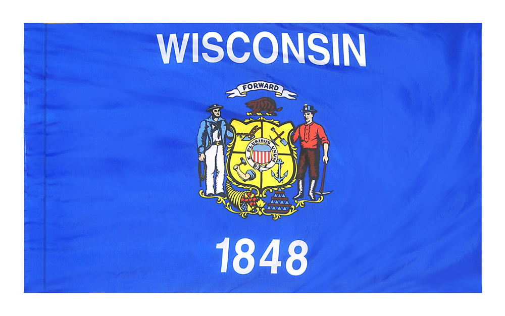 3X5 FT COL NYL-GLO WISCONSIN