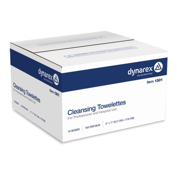 Cleansing Towelettes, 5" x 7" - 100 pcs per Box/10 Boxes per Case
