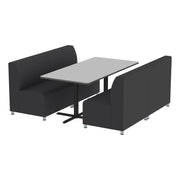 Pro Series Connect Booth with Cafe Table, 5-Piece Set - Black/Gray/Graphite/Black