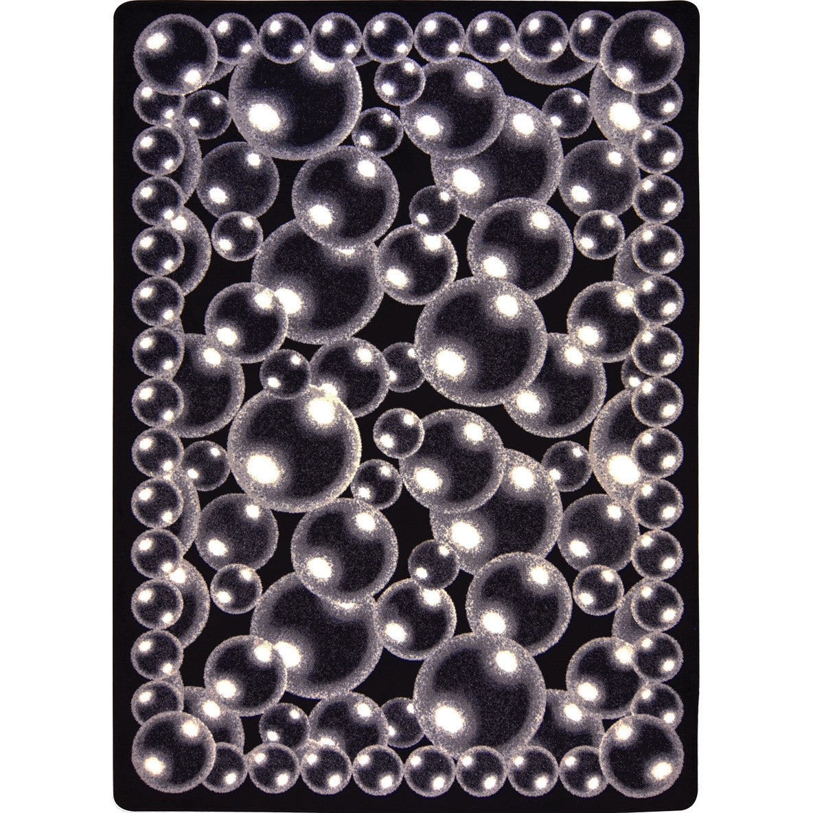Bubbles 10'9" x 13'2" area rug in color Silver
