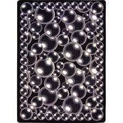 Bubbles 5'4" x 7'8" area rug in color Silver