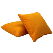 Presidio 24" x 24" Square Indoor/Outdoor Pillow with Piping, 2-Piece - Marigold