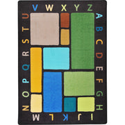 Building Blocks 7'8" x 10'9" area rug in color Earthtone