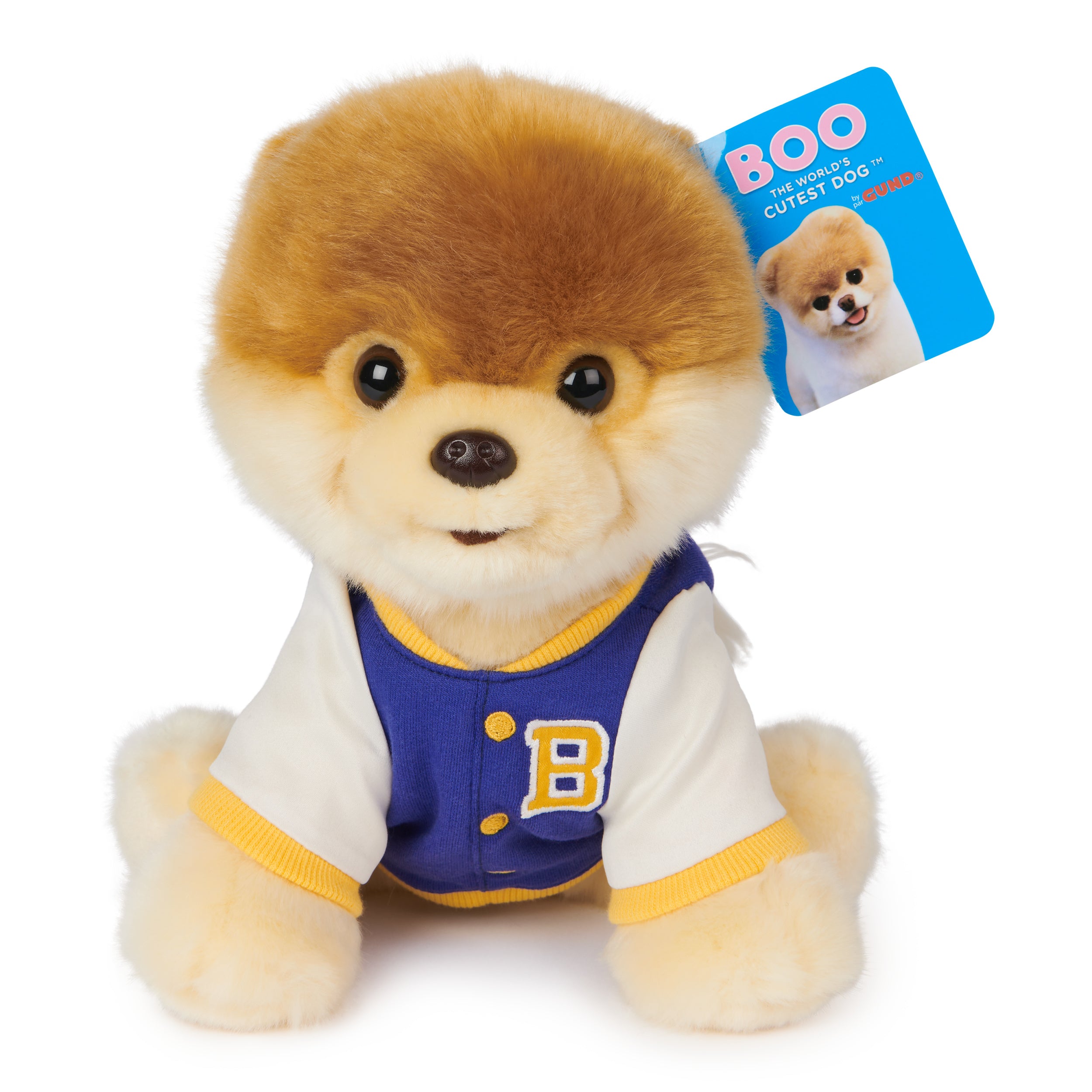GUND Boo, The World’s Cutest Dog Varsity Jacket Plush Pomeranian Stuffed Animal for Ages 1 and Up, 9”