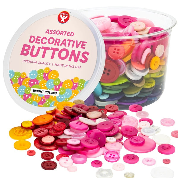 Bucket O' Buttons - 8 oz bag, Bright Colors