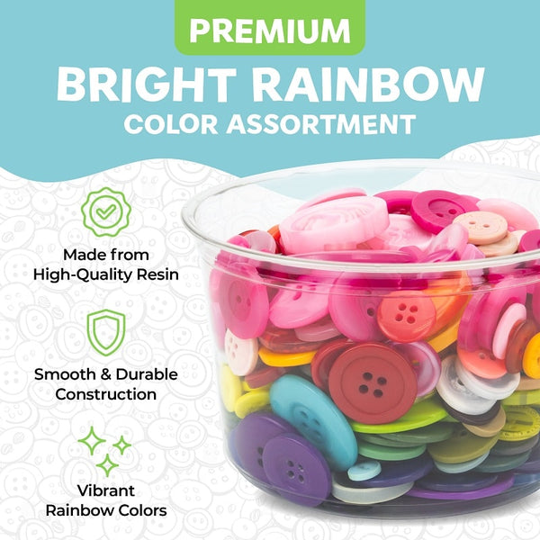 Bucket O' Buttons - 10 lb box, Bright Colors