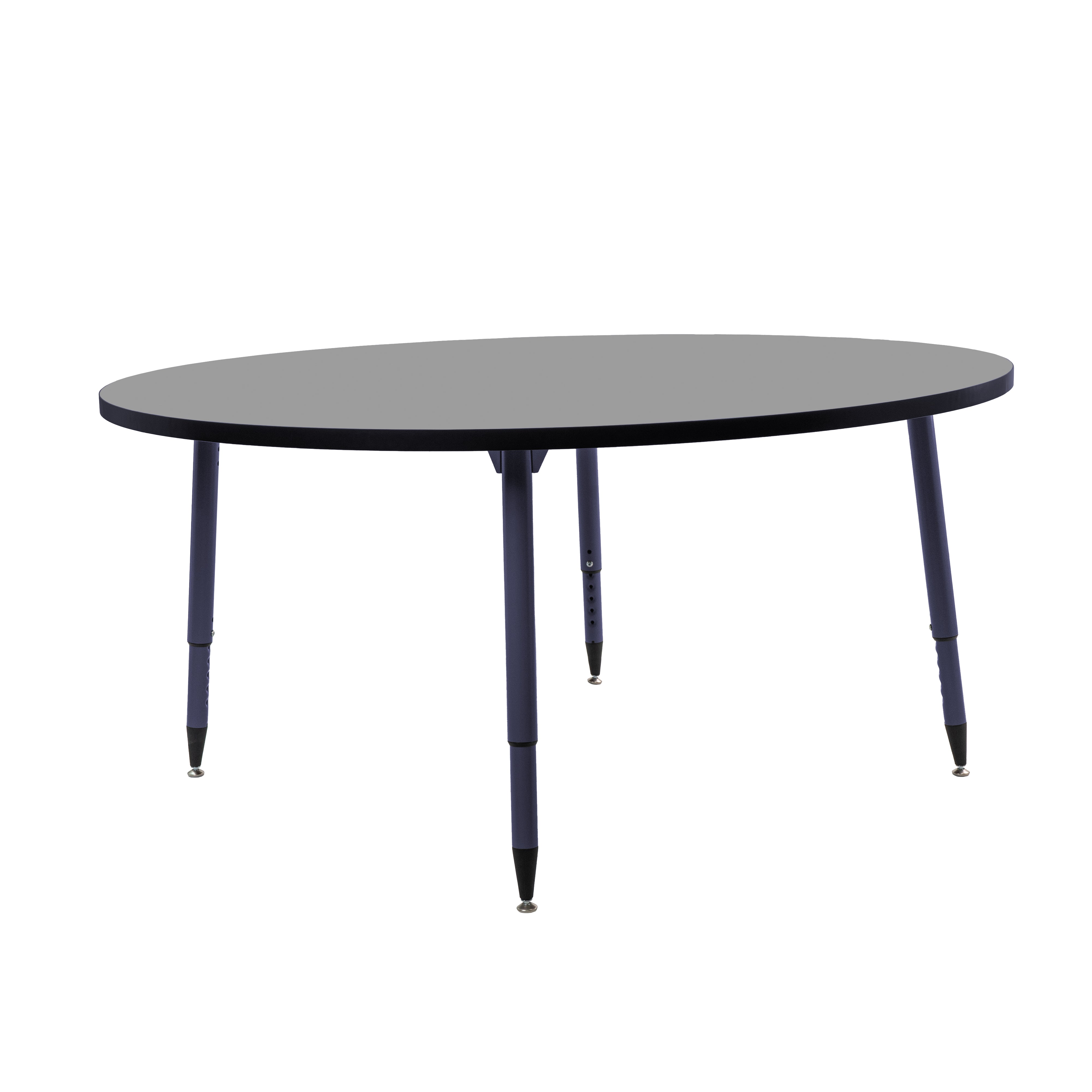 Adapte 60" Round Thermofused Activity Table with Adjustable Tapered Legs - North Sea/Navy