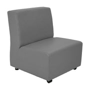 Pro Series Upholstered Armless Mobile Chair - Slate Gray Crosshatch
