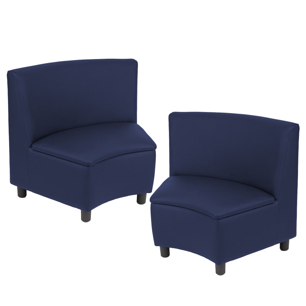 Kid Comfort Collective Modular Wedge Chairs, 2-Piece - Navy