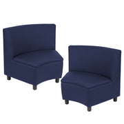Kid Comfort Collective Modular Wedge Chairs, 2-Piece - Navy