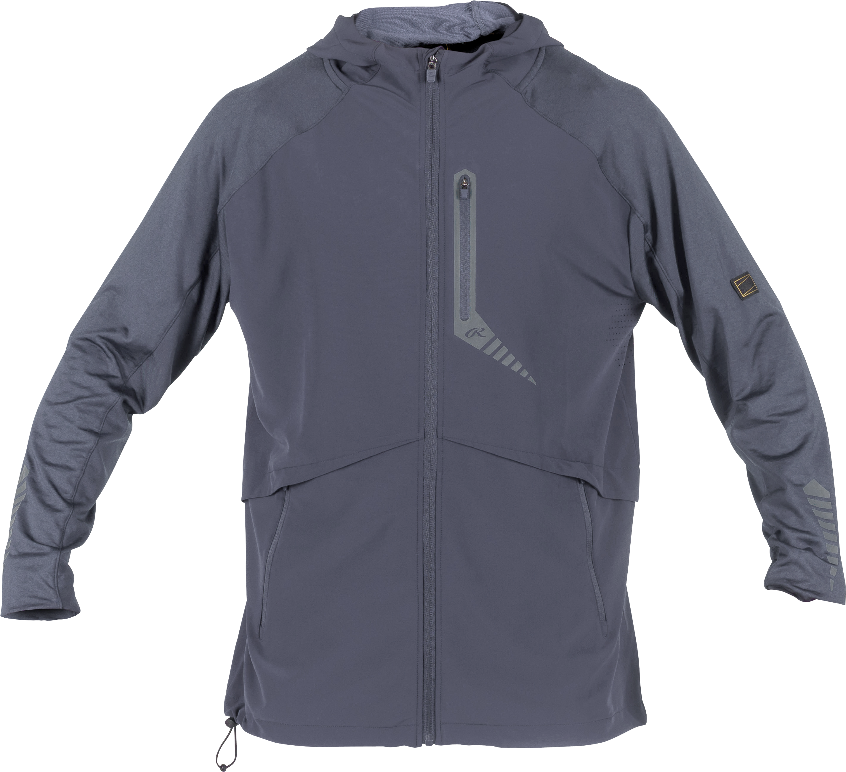 Rawlings Adult Gold Collection Long Sleeve Hooded Jacket - Small - Blue Gray