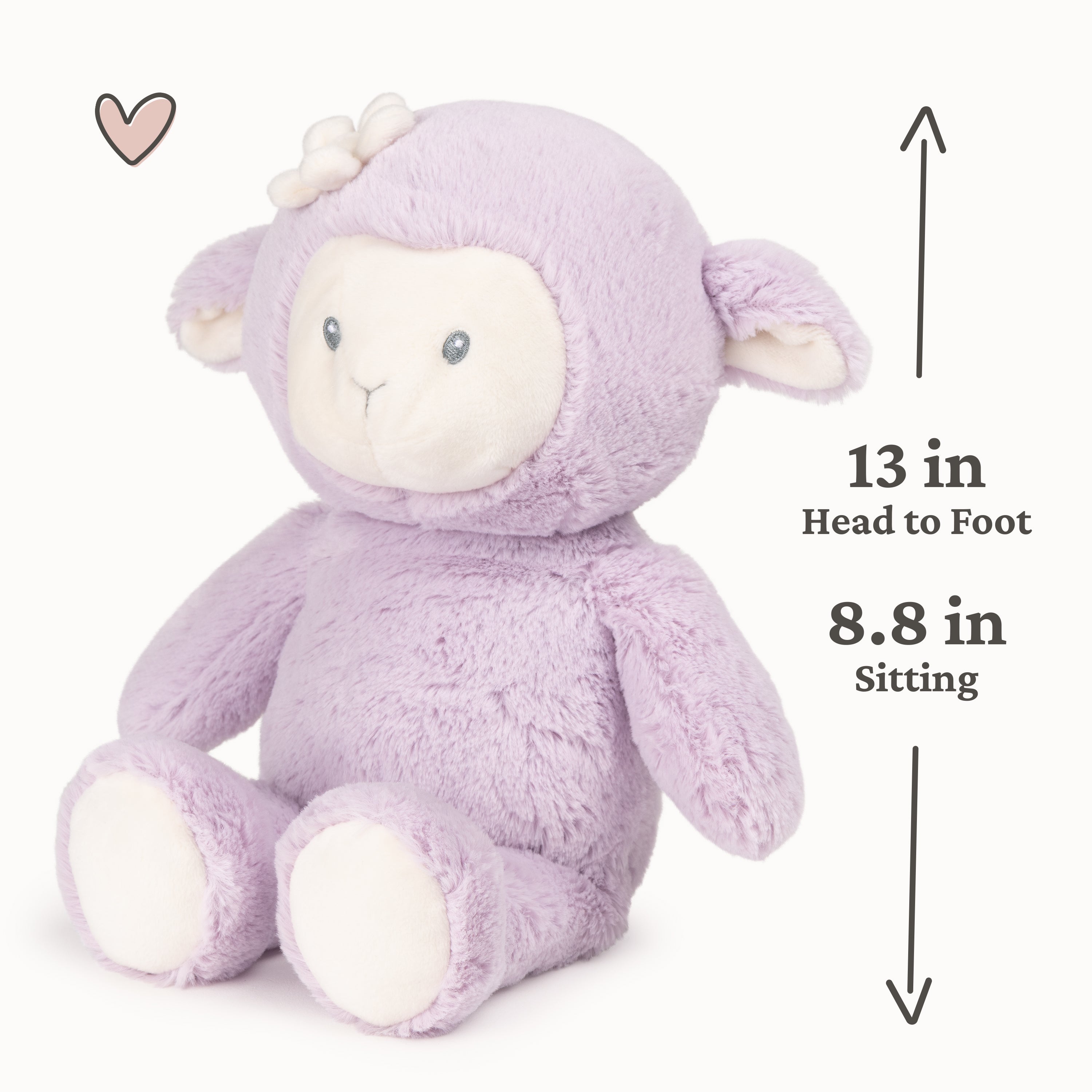 Baby GUND Sustainable Lamb Plush, Stuffed Animal Made from 100% Recycled Materials, For Babies and Newborns, Spring Decor, Lavender/Cream, 13”