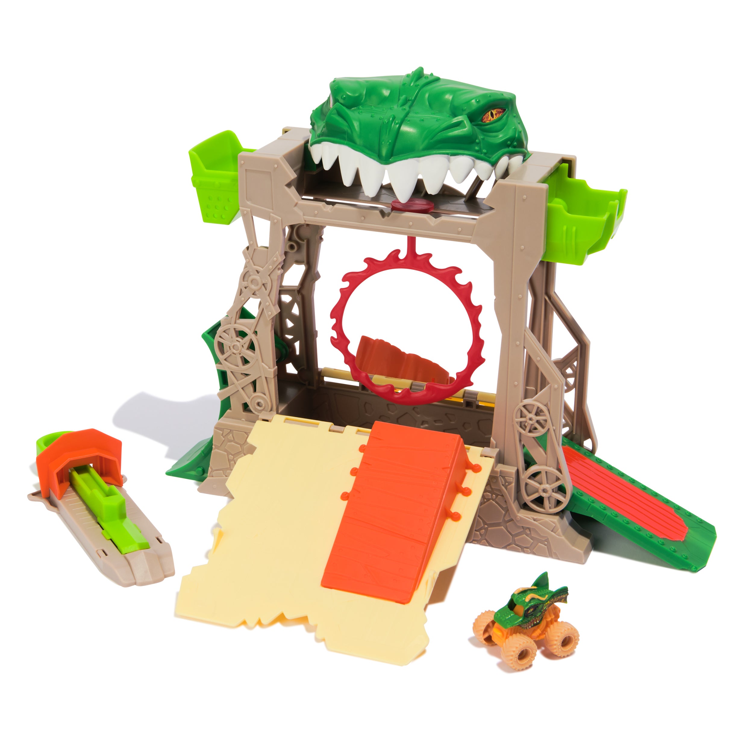 Monster Jam, Dragon Dungeon of Doom Playset, Mini Jams, Exclusive Die-Cast Dragon Monster Truck 1:87 Scale, Kids Toys for Boys Ages 3 and Up