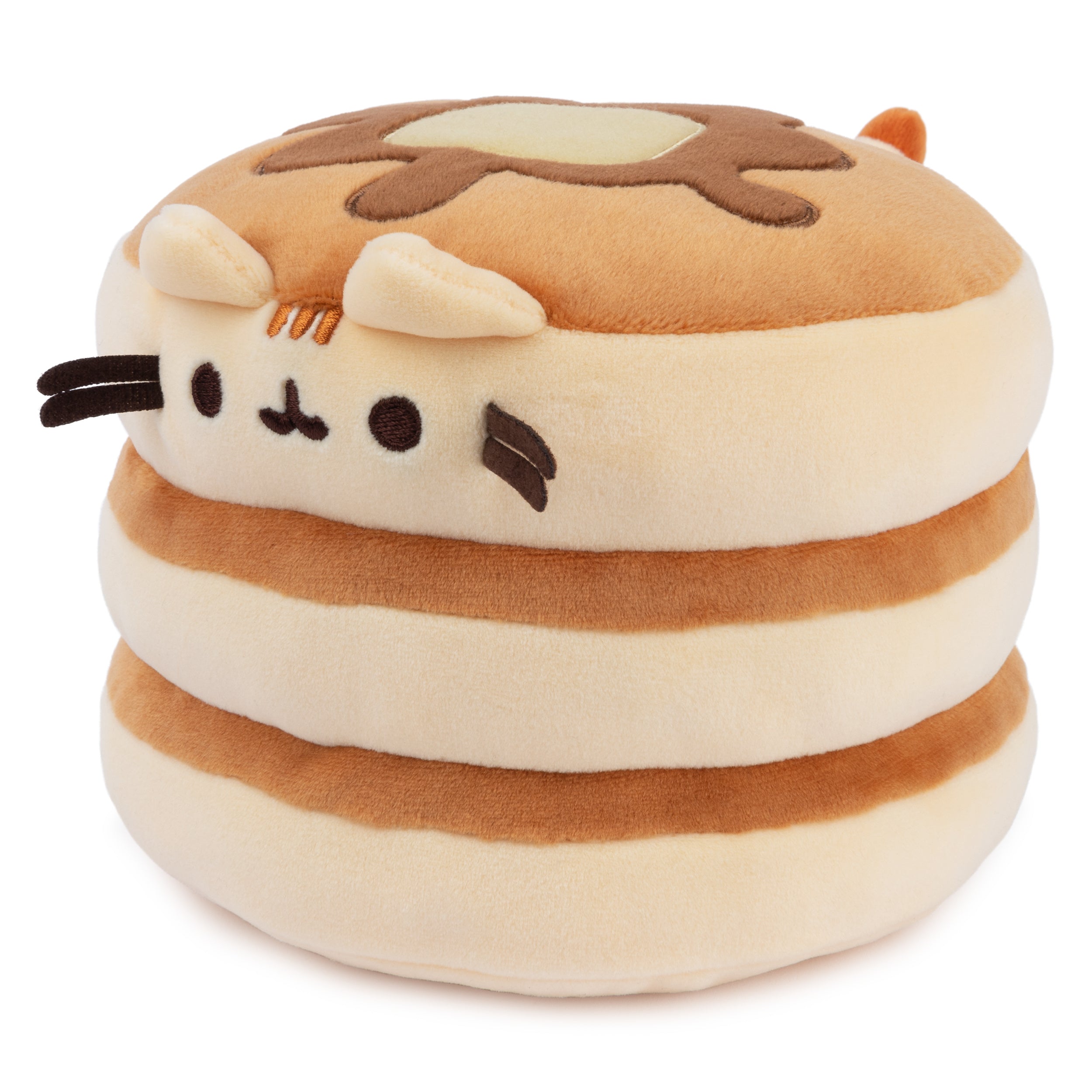 GUND Pusheen the Cat Pancake Squisheen Plush, Squishy Toy Stuffed Animal for Ages 8 and Up, Brown, 6”