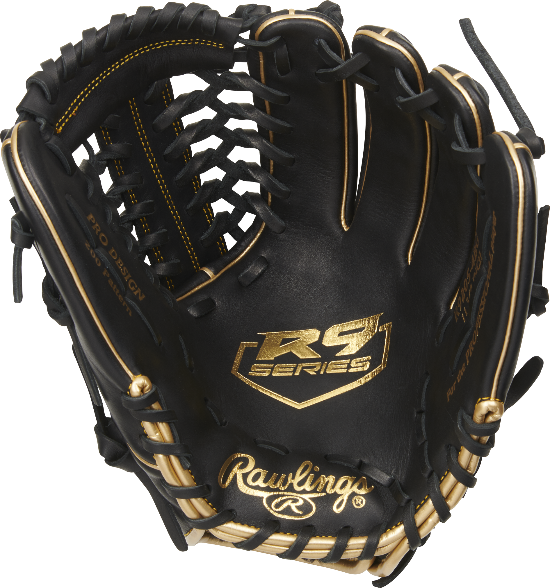 Rawlings R9 Baseball Series 11.75-Inch Baseball Glove  - Right Hand Thrower - Black