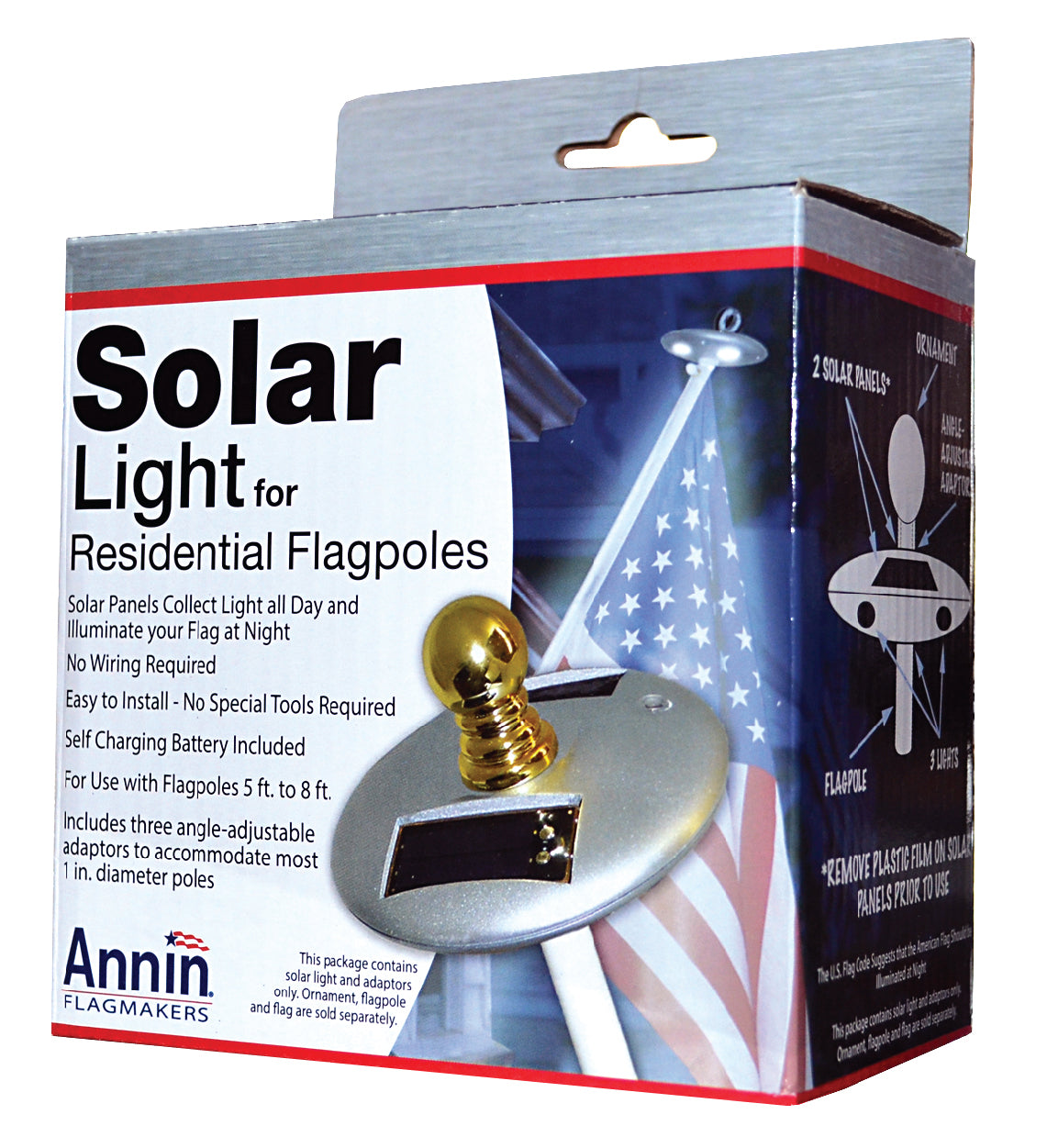 Annin Flagmakers 2804 Solar LED Pole Light, Mini
