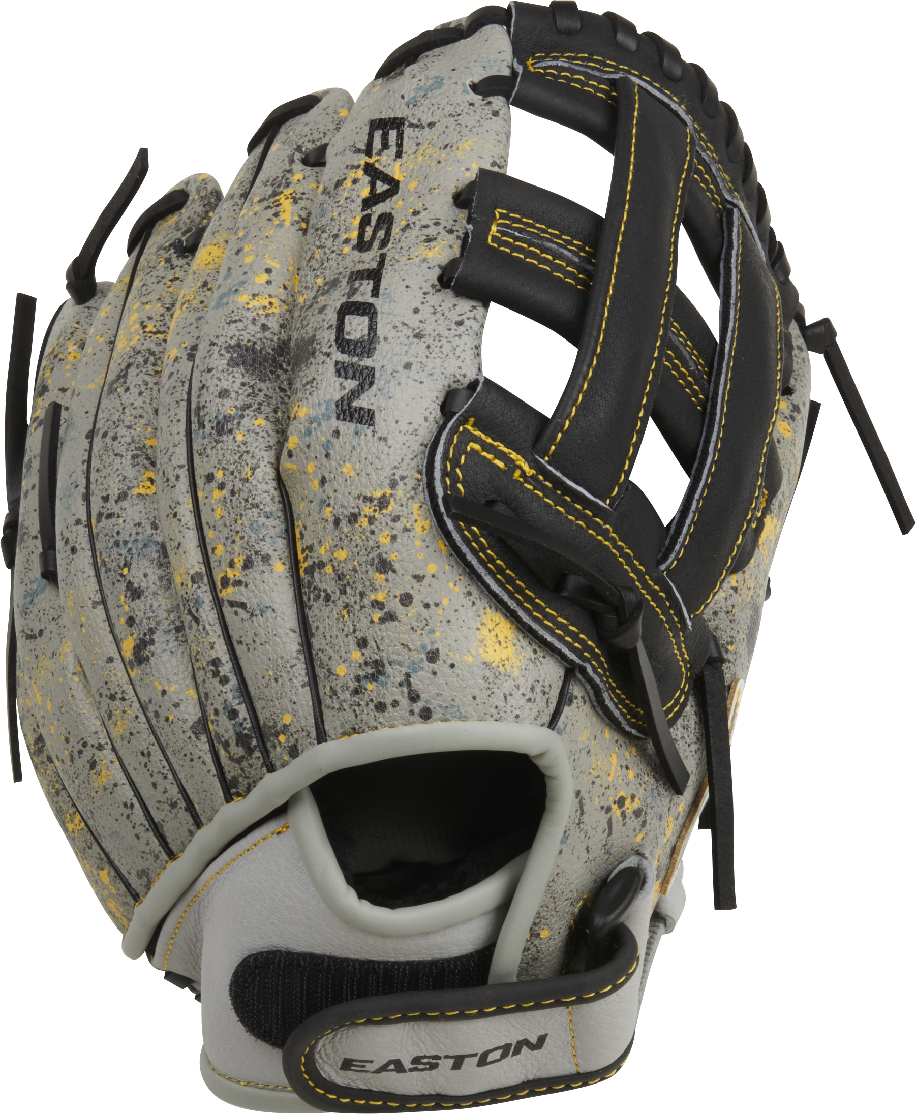 Easton Havoc Series 11-Inch Baseball Glove  - Left Hand Thrower - Grey/Black/Yellow