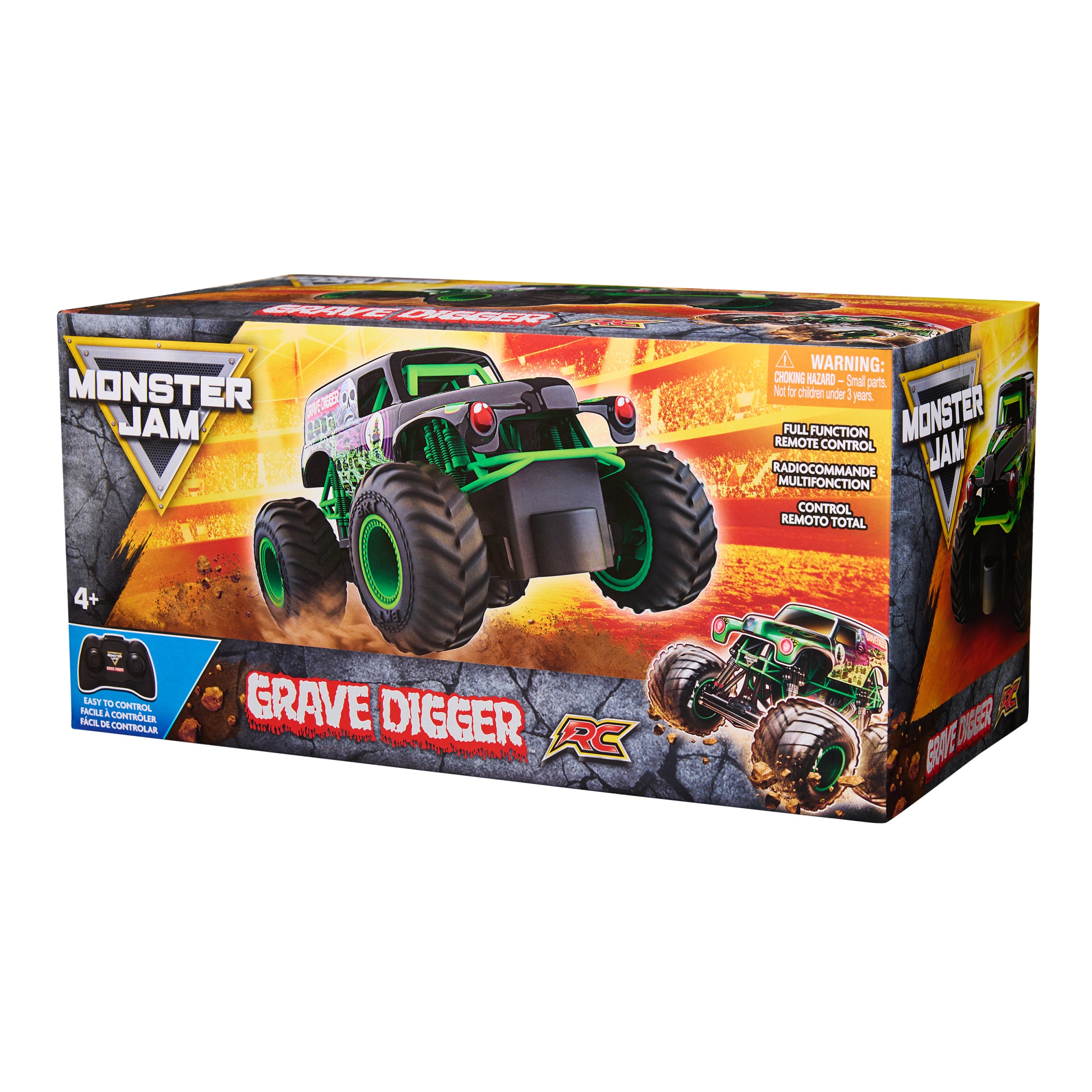 Monster Jam, Official Grave Digger Remote Control Monster Truck, 1:24 Scale, 2.4 GHz, Kids Toys for Boys and Girls Ages 4 and up