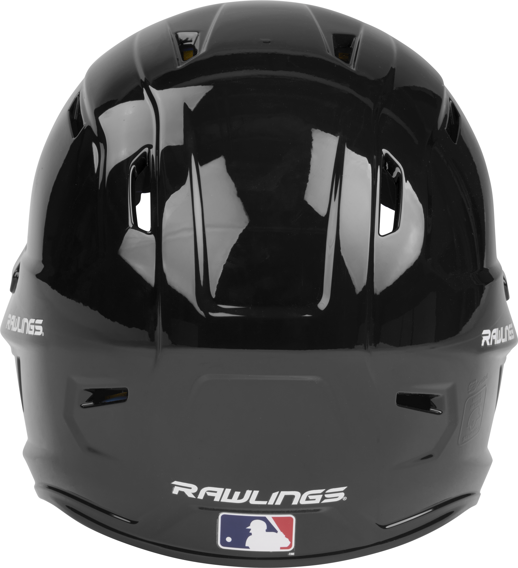Rawlings Mach Gloss Senior Baseball Helmet - Black