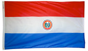 Paraguay flag 2x3 ft. Nylon SolarGuard Nyl-Glo 100% Made in USA to Official United Nations Design Specifications.