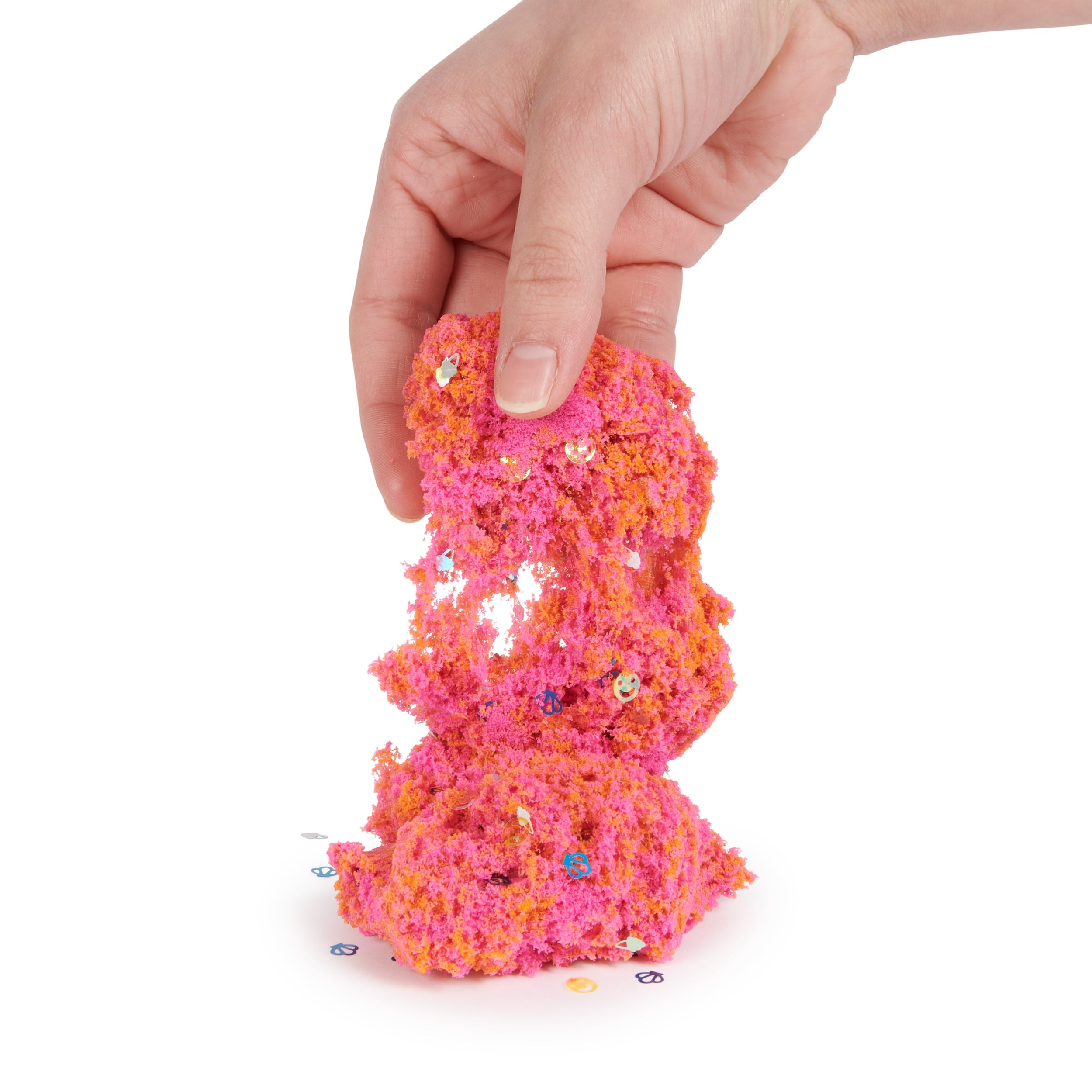 Kinetic Sand Flowfetti, 4oz Play Sand with Glitter Mix-ins Styles May Vary, Portable Surprise Sensory Toys for Kids Ages 3+