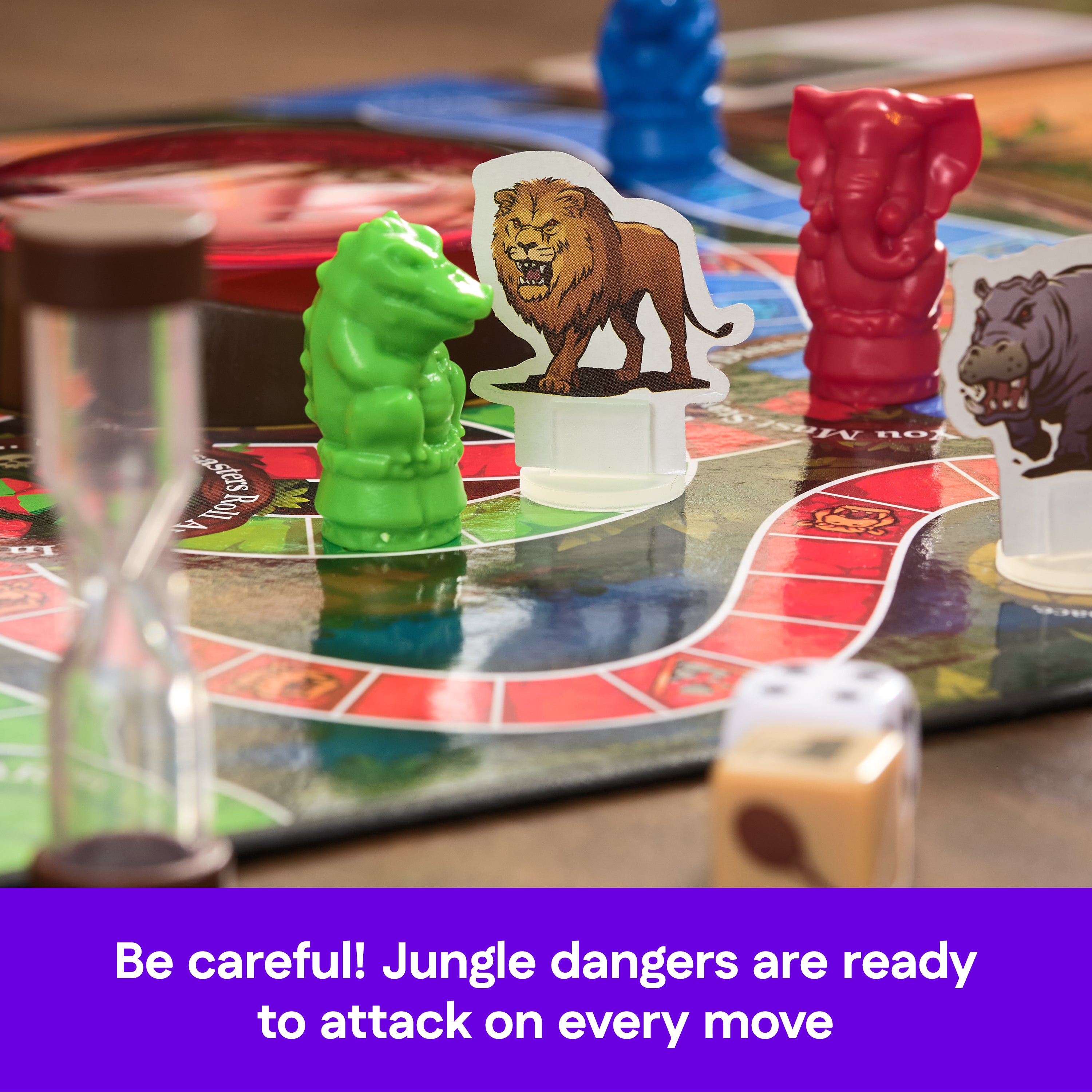 Spin Master Games, Jumanji 30th Anniversary Edition, The Classic Thrilling Adventure Family Board Game Based on the Action-Comedy Movie, Updated Jungle Challenges, 2-4 Players, for Ages 6 & Up