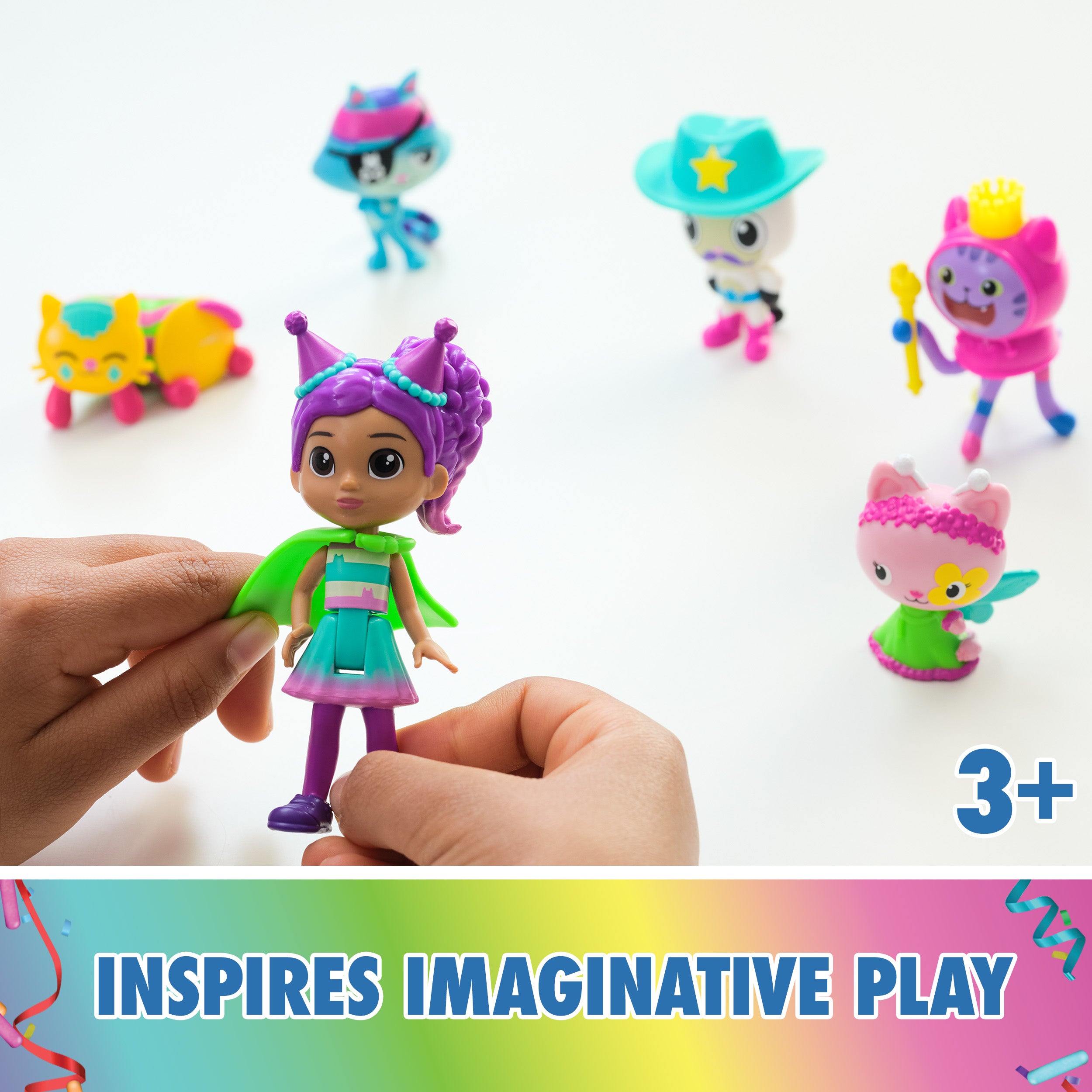 Gabby’s Dollhouse, Celebration Themed Figures with Gabby Girl, 5 Cat Toy Figures, Surprise Toys & Dollhouse Accessories, Kids Toys for Girls & Boys 3+
