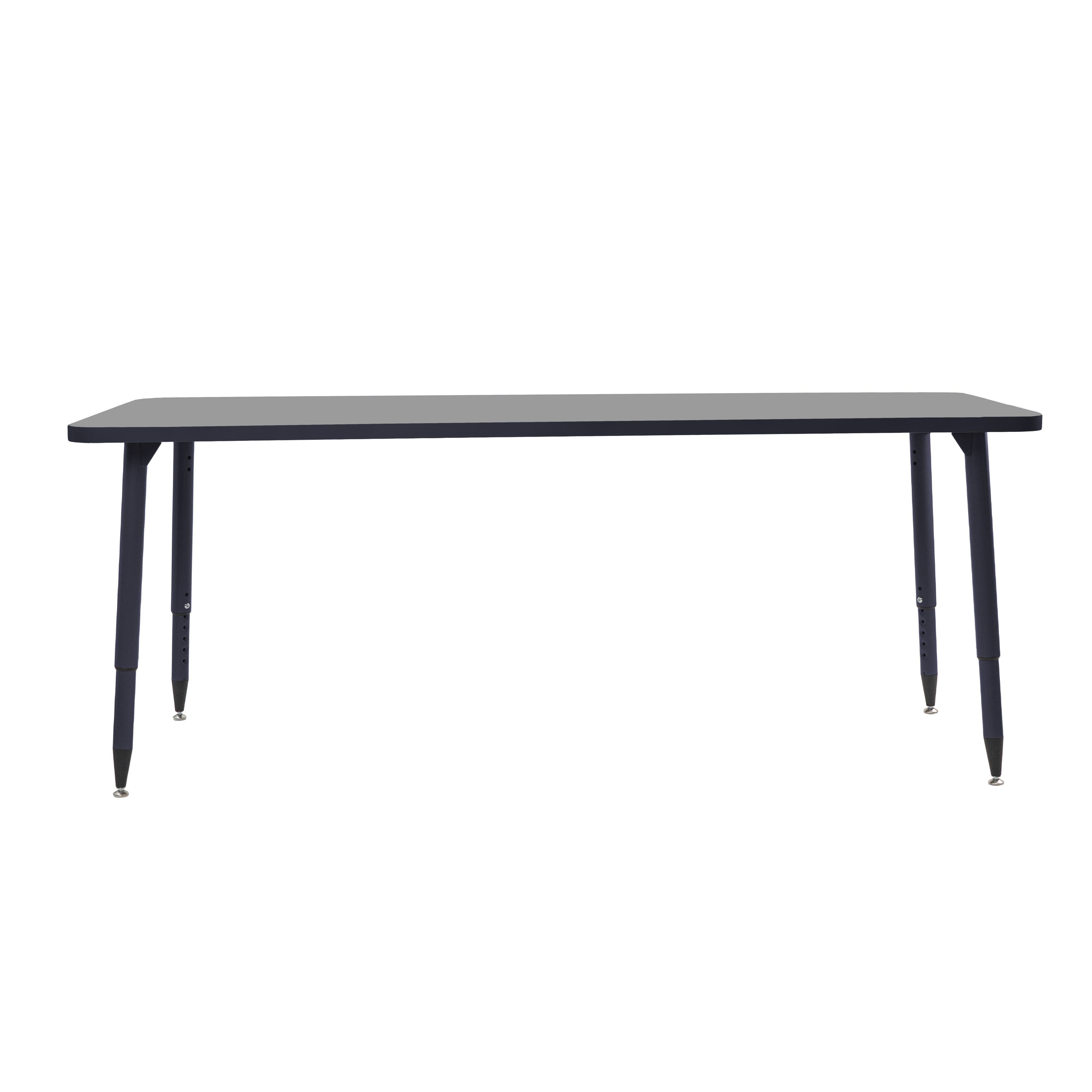 Adapte 30" x 72" Rectangle Activity Table with Adjustable Tapered Legs - North Sea/Navy