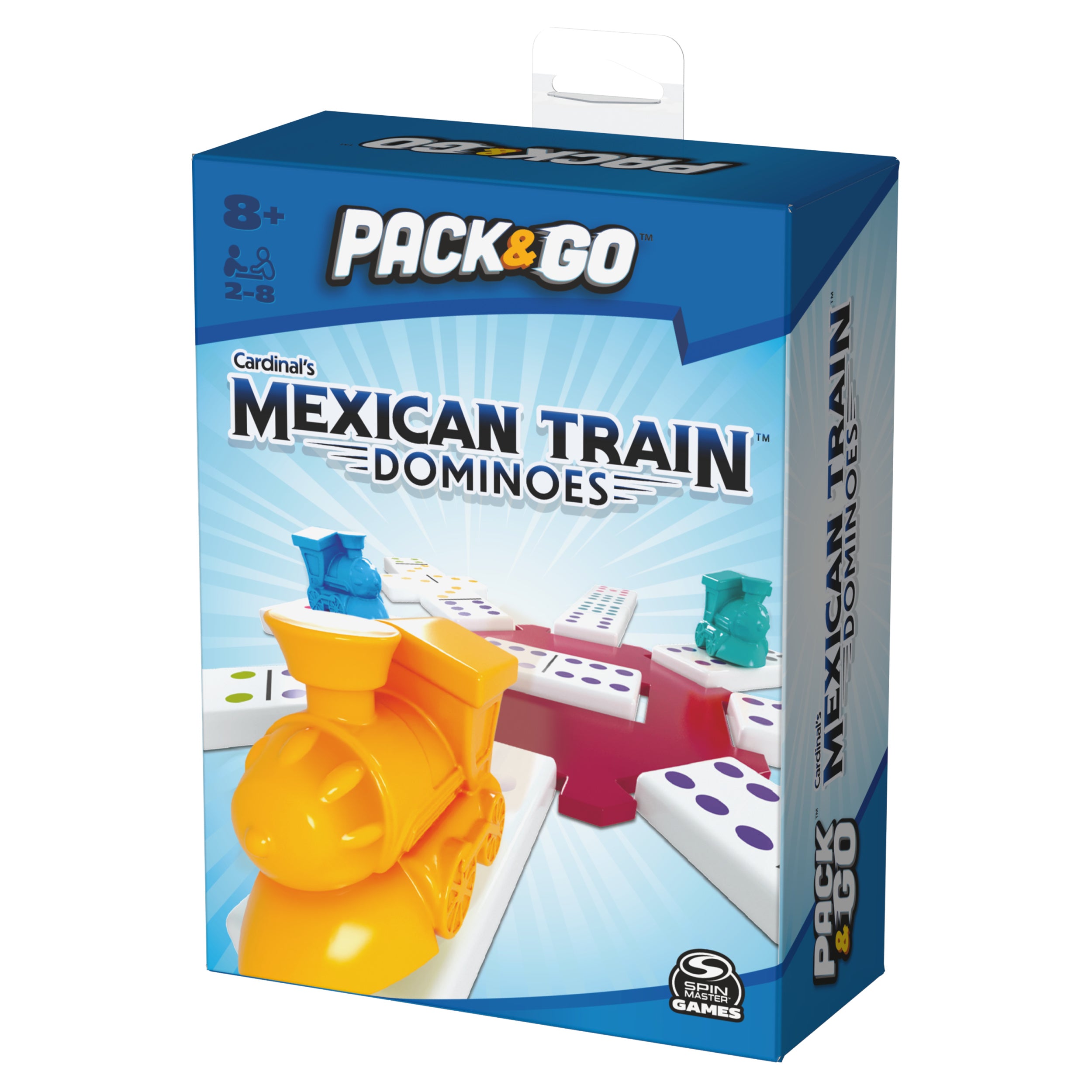 Pack & Go Mexican Train Dominoes from Spin Master Games Portable Dominoes Set Kids Games Classic Board Games for Adults and Kids Ages 8 and up